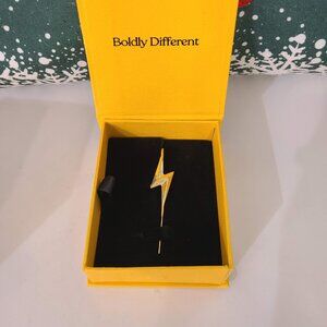 Oreylo Lightning Bolt Helix Hook Earring 14k Yellow Gold Plating